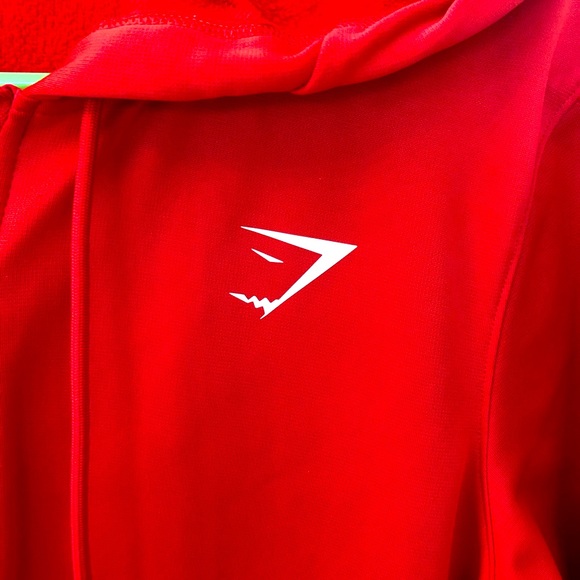 Gym Shark Men’s Arrival Zip Up Hoodie, Small, Red - Picture 8 of 9